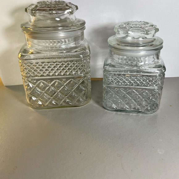 Vintage ANCHOR HOCKING Glass Canister Set - Picture 2 of 15